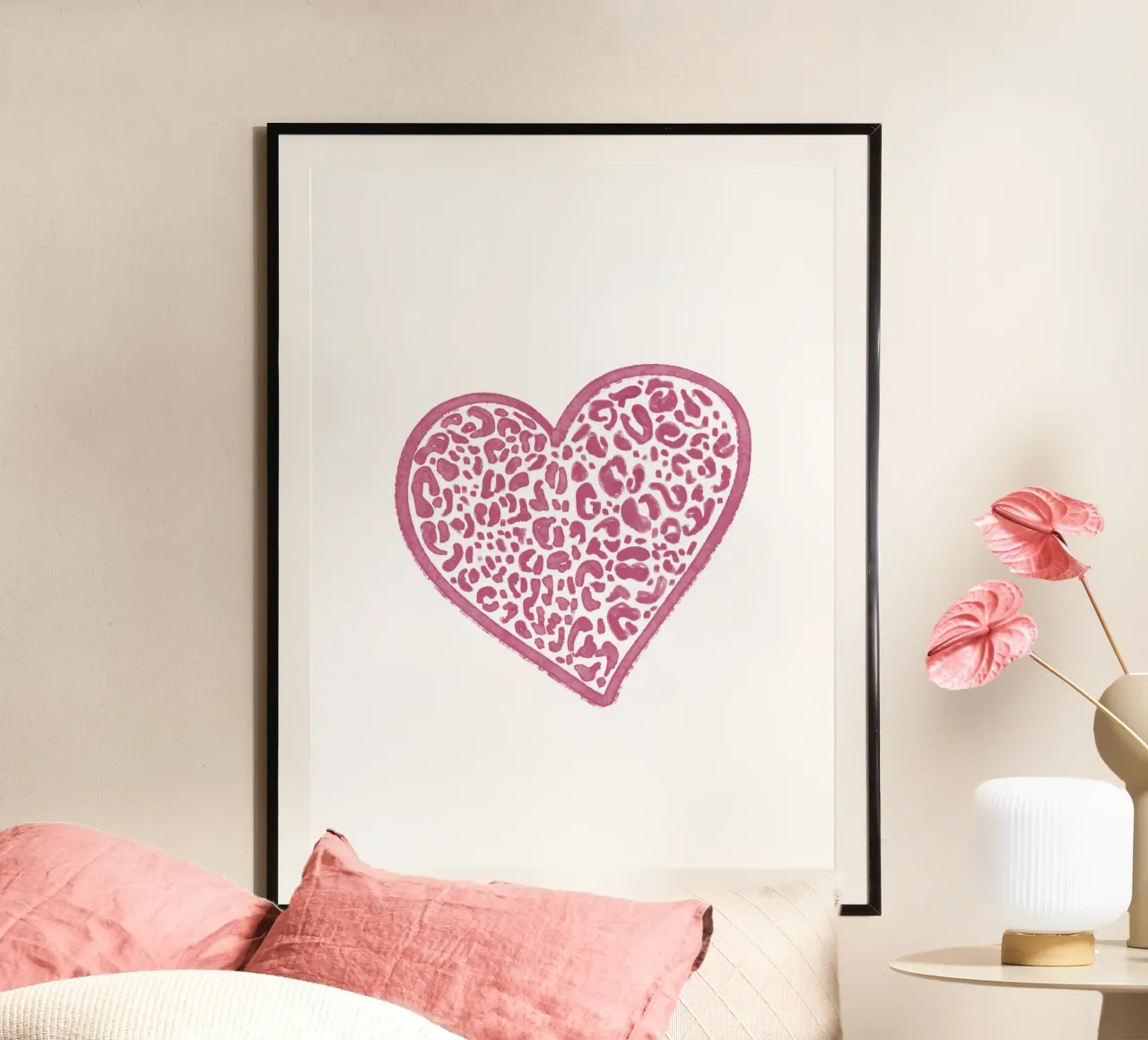 Animal Print Pink Heart carta hahnemühle da Magnific