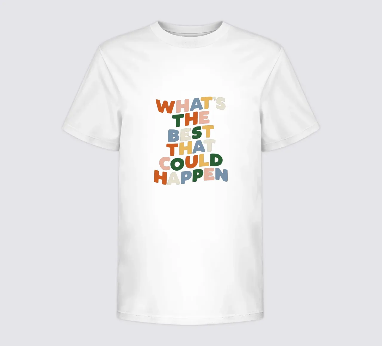 What's The Best That Could Happen Typography Design kids t-shirt by THE MOTIVATED TYPE