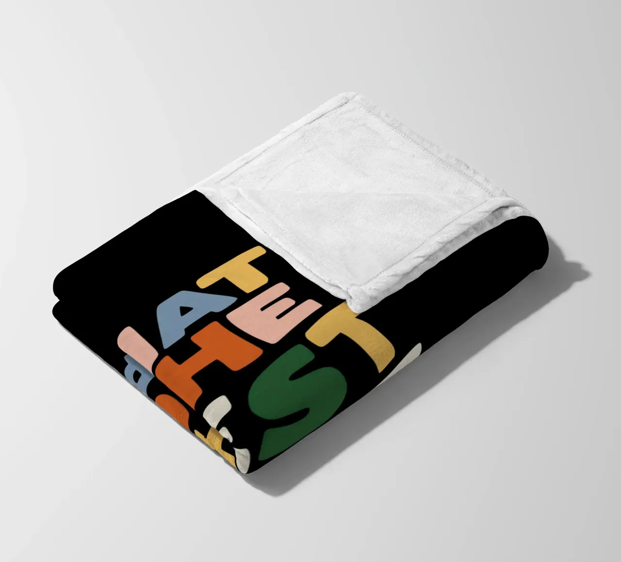 What's The Best That Could Happen Typography Design fleece blanket by THE MOTIVATED TYPE