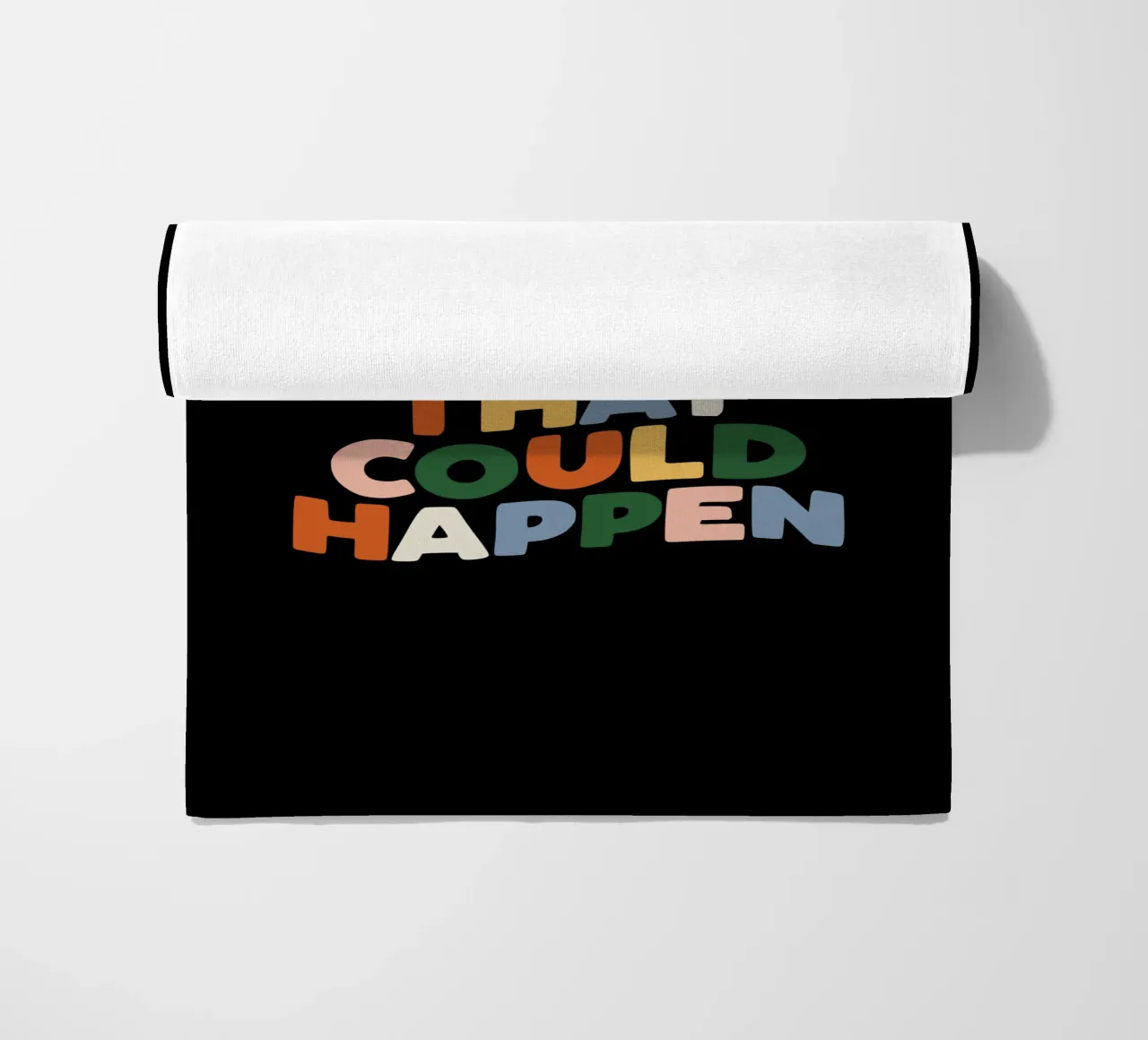 What's The Best That Could Happen Typography Design beach towel by THE MOTIVATED TYPE