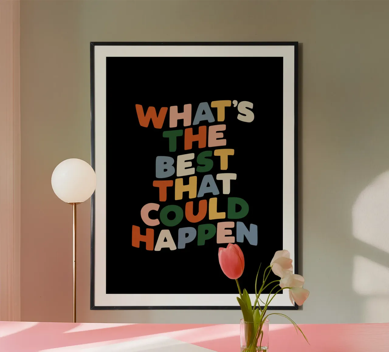 What's The Best That Could Happen Typography Design hahnemühle by THE MOTIVATED TYPE