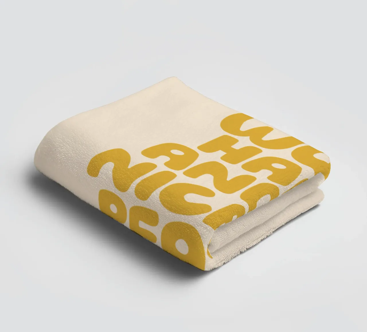 Work Hard and Be Nice to People Yellow Typography Design towel by THE MOTIVATED TYPE