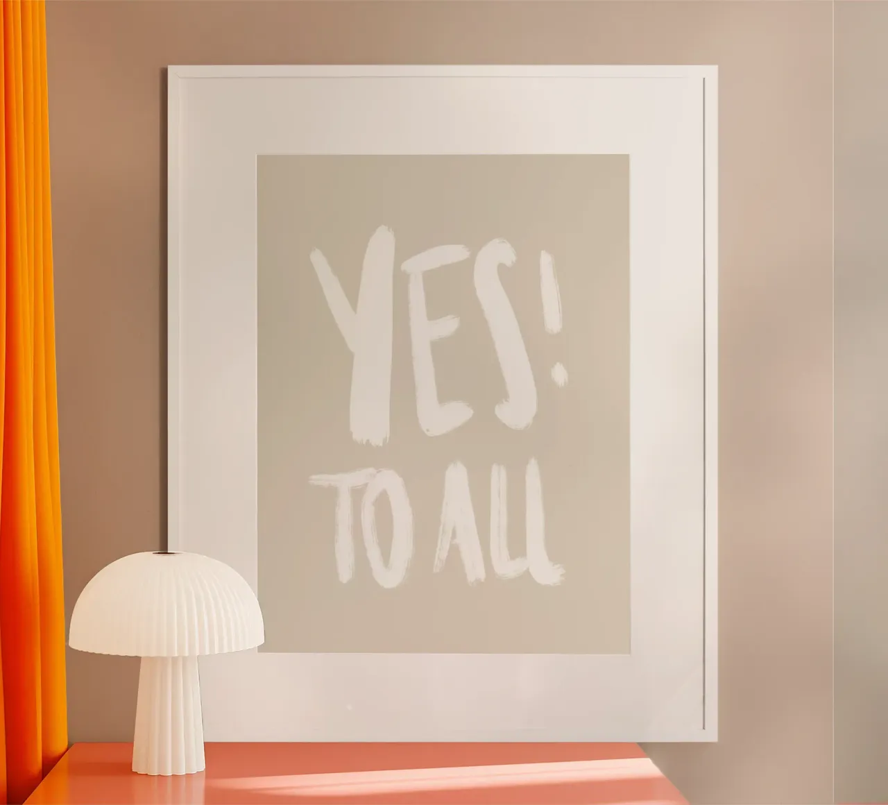 Yes! To All poster con telaio in legno da Magnific