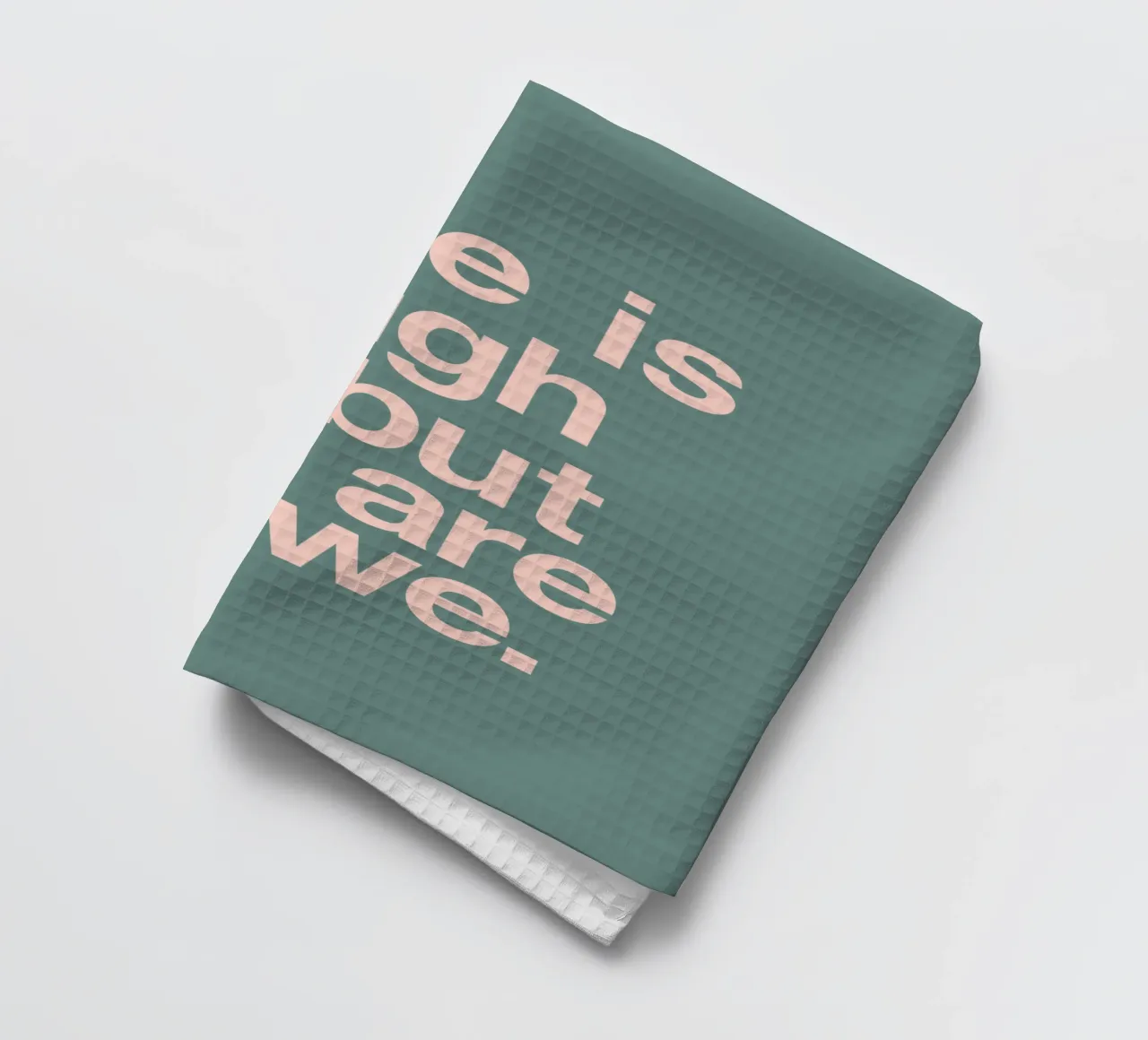 La vie est dure mais nous le sommes aussi Typographie Design en Rose Vert torchon de THE MOTIVATED TYPE