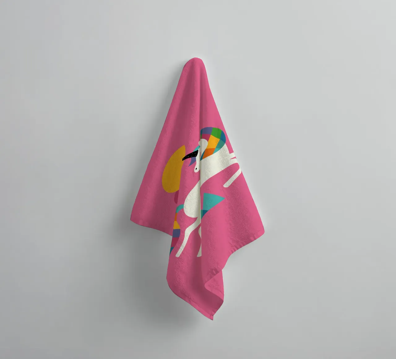 To Be A Unicorn towel by Andy Westface
