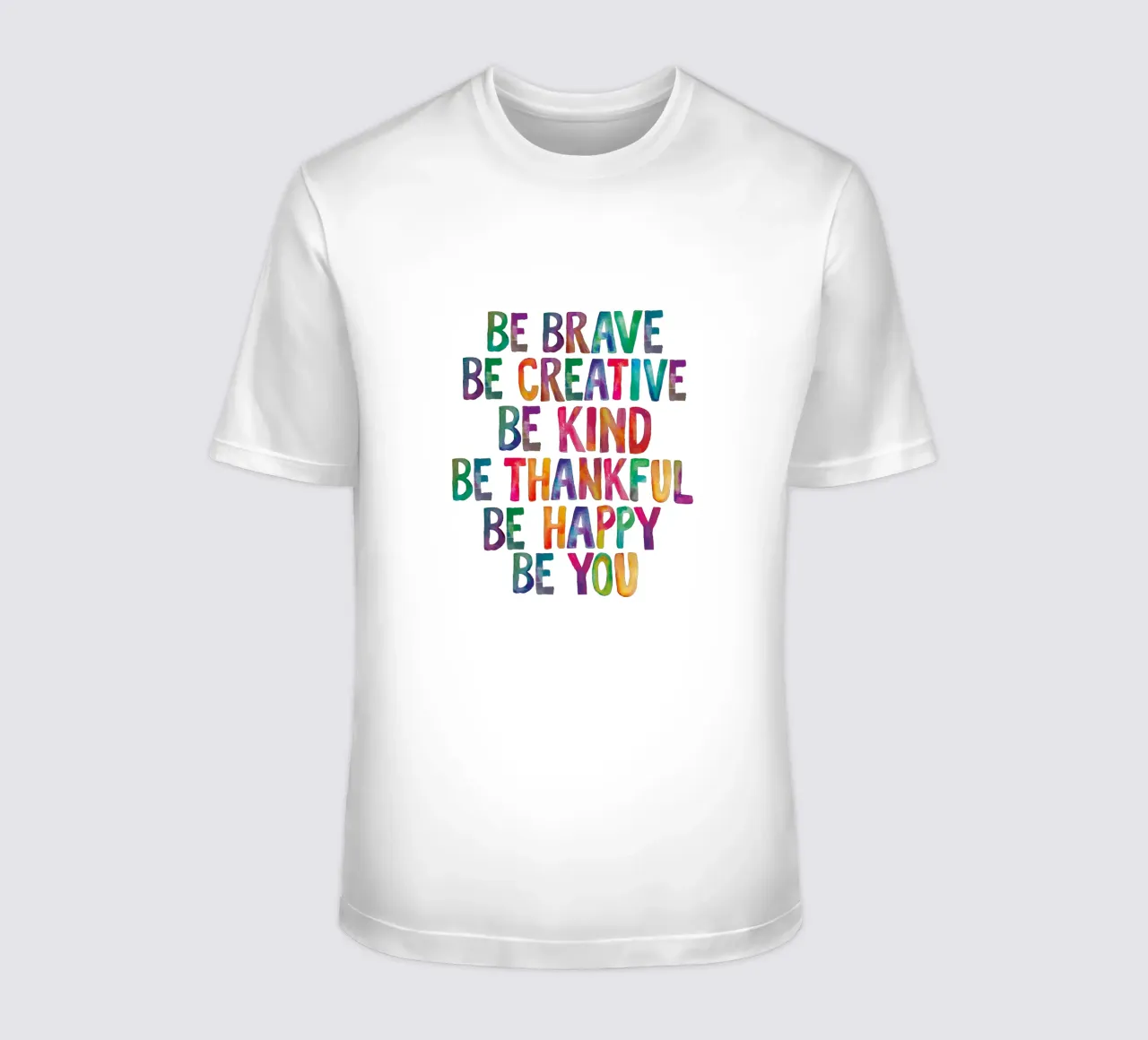 Soyez courageux Soyez créatifs Soyez gentils Soyez reconnaissants Soyez heureux Soyez vous t-shirt de THE MOTIVATED TYPE