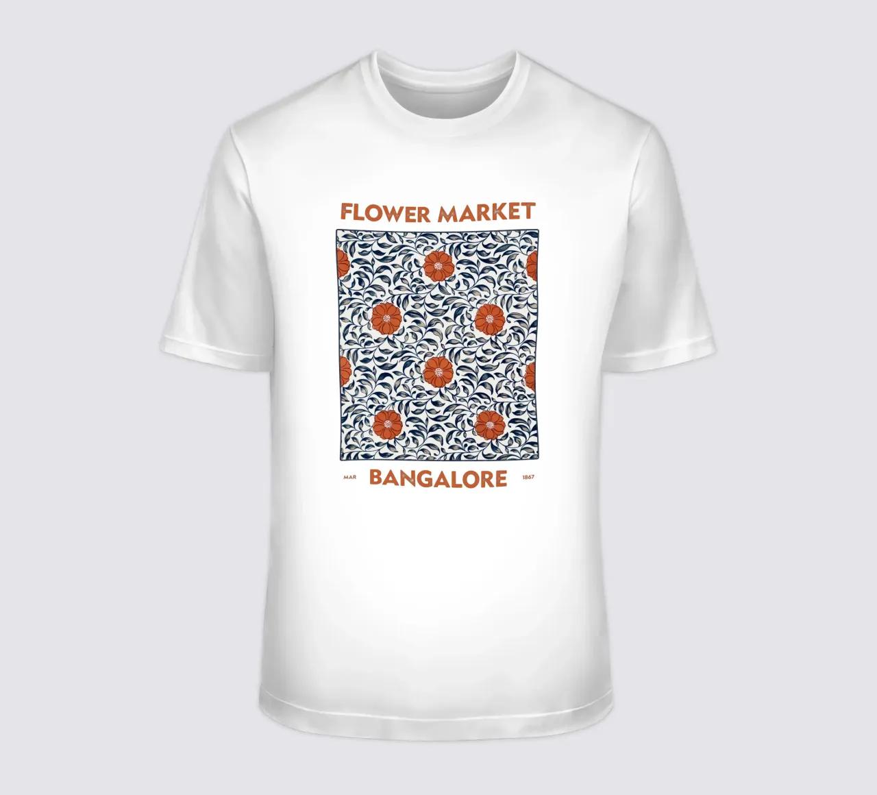 Mercato dei fiori di Bangalore t-shirt da Vintagrafica