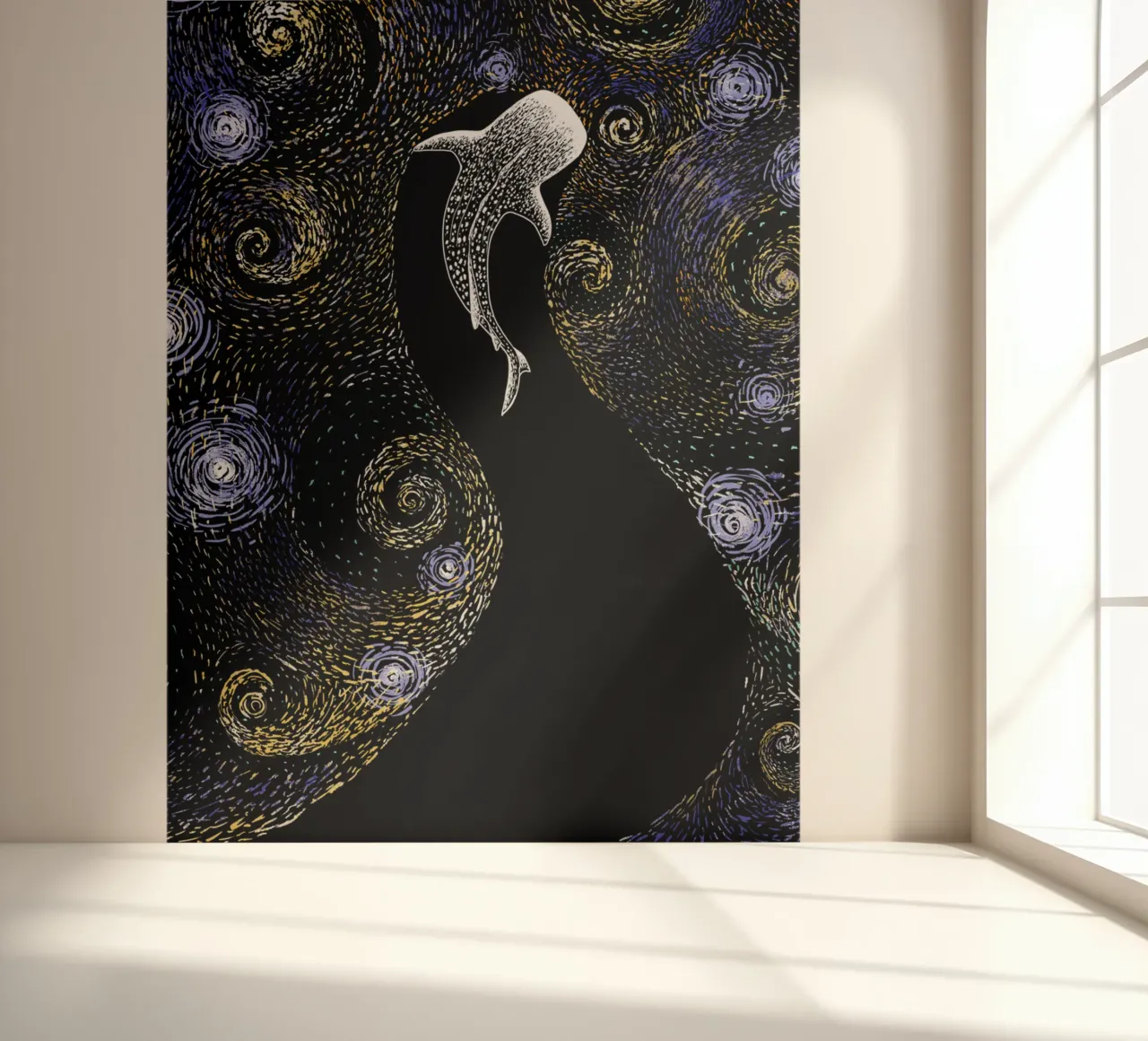 Star eater in Van Gogh style - Colored photo wallpaper by aliriza cakir