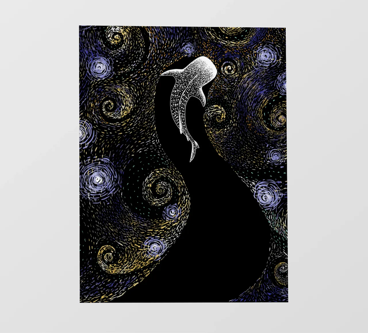 Star eater in Van Gogh style - Colored photo wallpaper by aliriza cakir