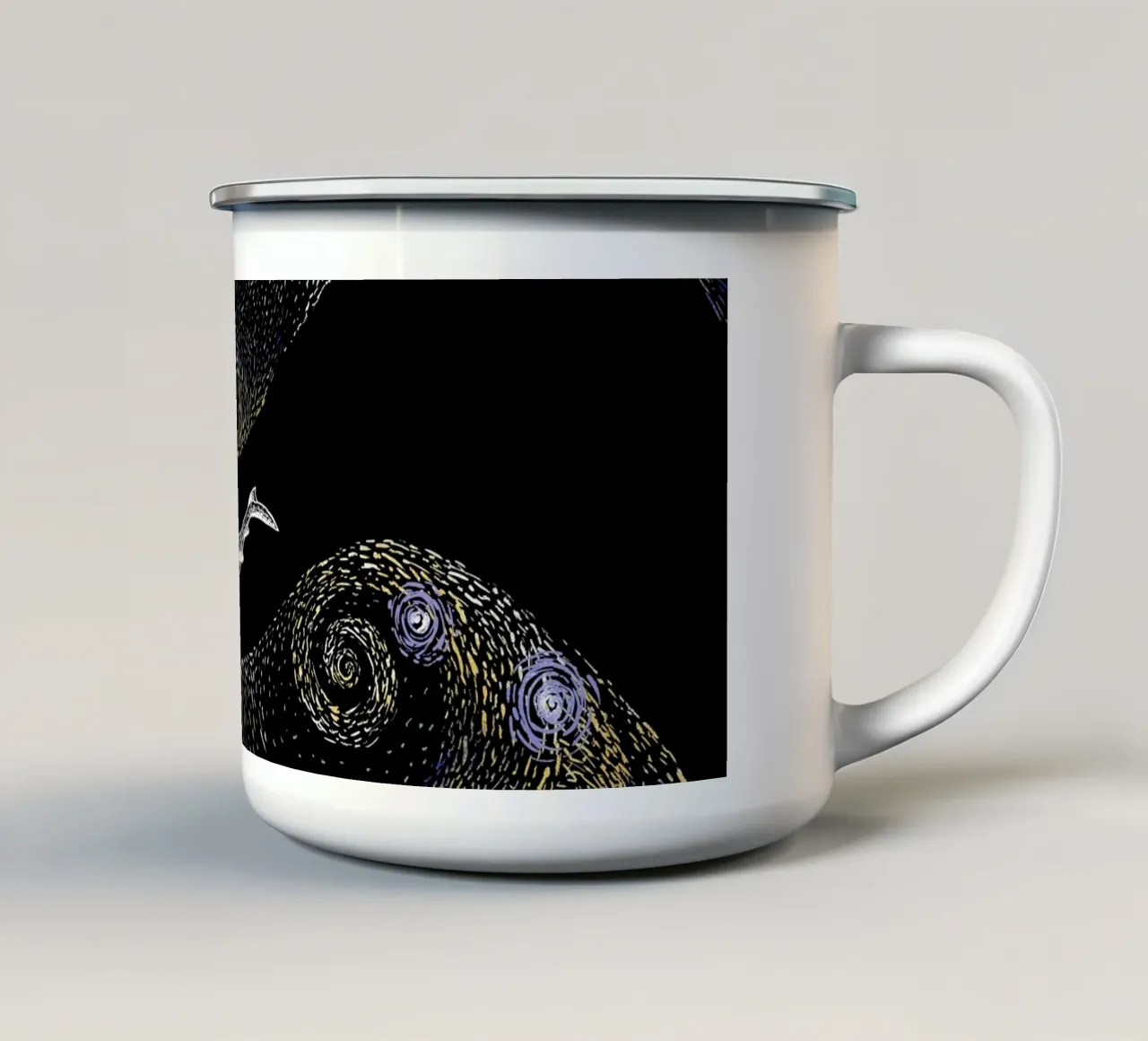 Mangia stelle in stile Van Gogh - Colorato tazza in smalto da aliriza cakir