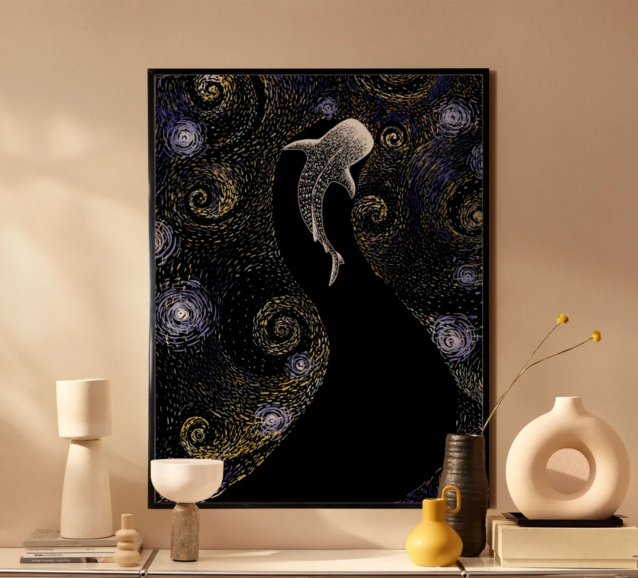 Mangeur d'étoiles dans le style de Van Gogh - Coloré hahnemühle de aliriza cakir