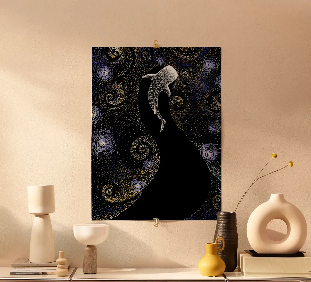Mangeur d'étoiles dans le style de Van Gogh - Coloré hahnemühle de aliriza cakir