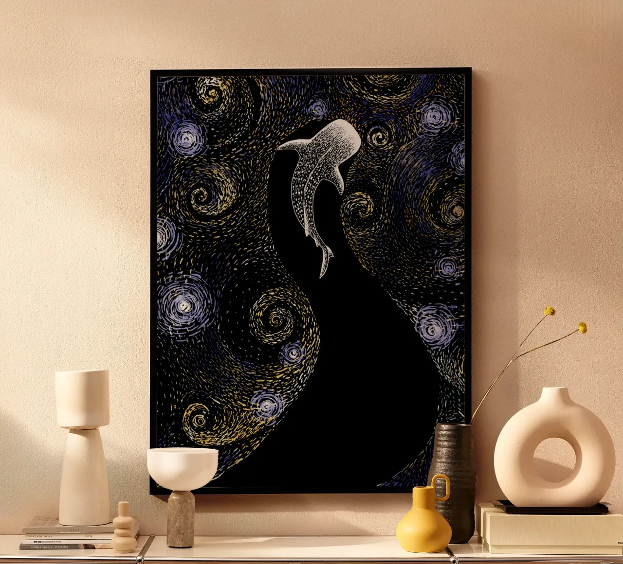 Mangeur d'étoiles dans le style de Van Gogh - Coloré hahnemühle de aliriza cakir
