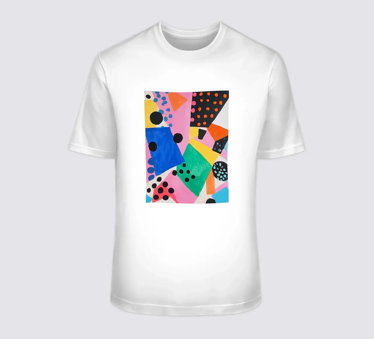 Bunte Farbfelder mit Punkten T-Shirt von Carinaprint
