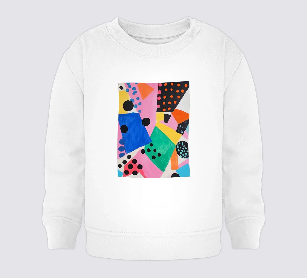Colourful colour fields with dots baby sweatshirt by Carinaprint