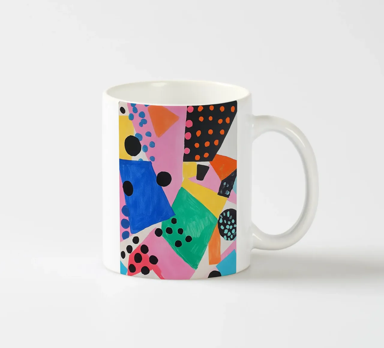 Campos de color con puntos taza de cerámica de Carinaprint