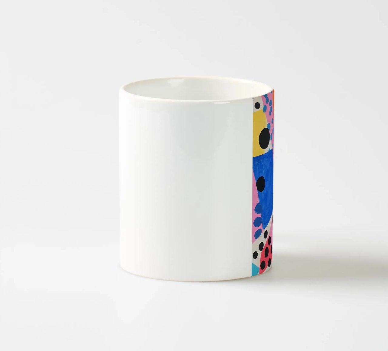 Colourful colour fields with dots ceramic mug by Carinaprint