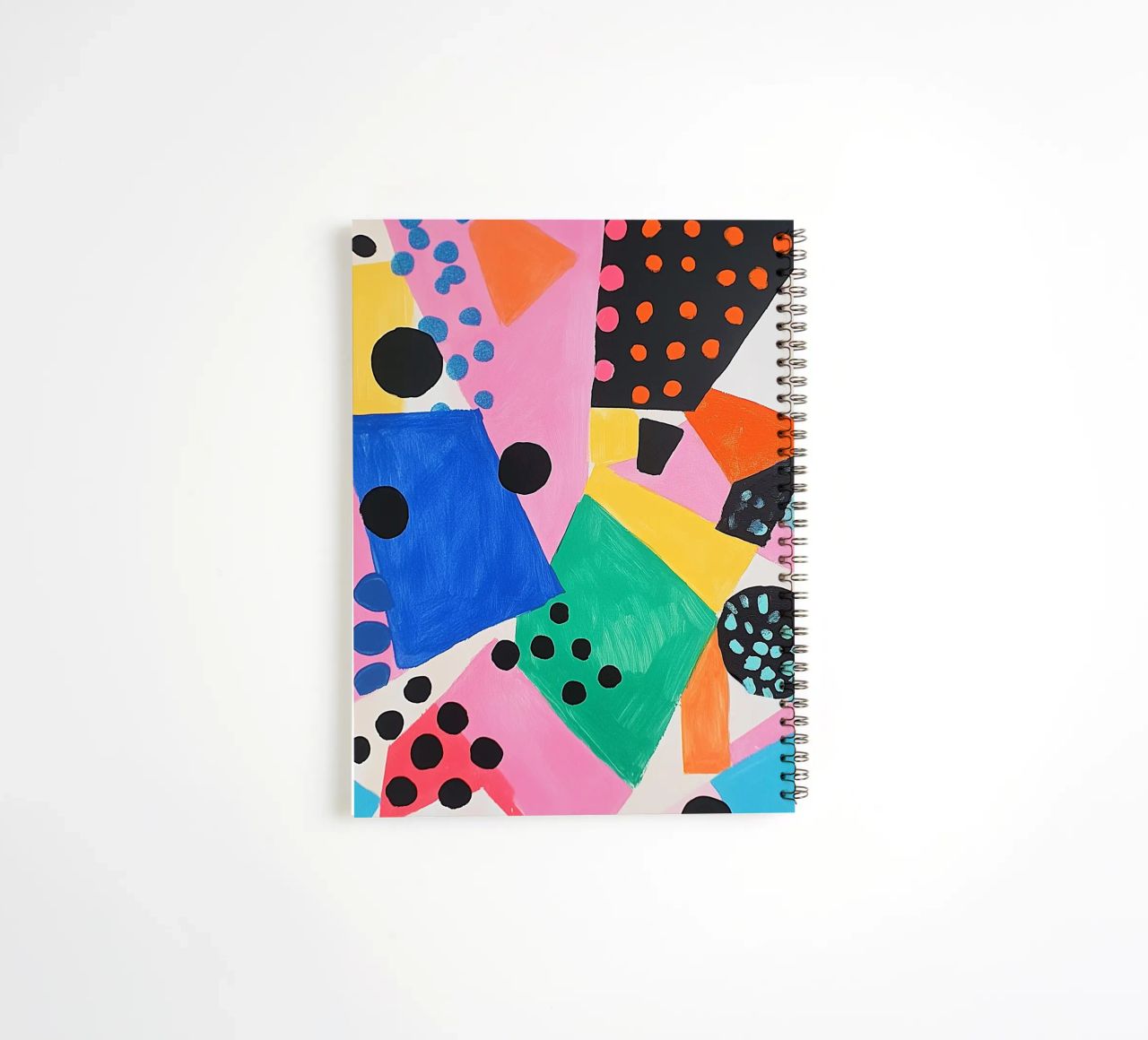 Colourful colour fields with dots spiral notebook by Carinaprint