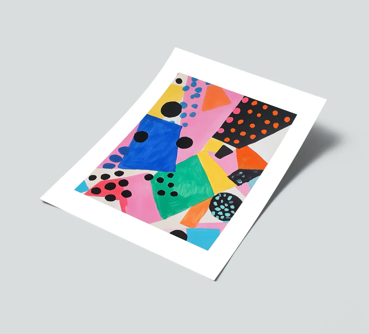 Champs de couleurs vives avec des points planche autocollant de Carinaprint