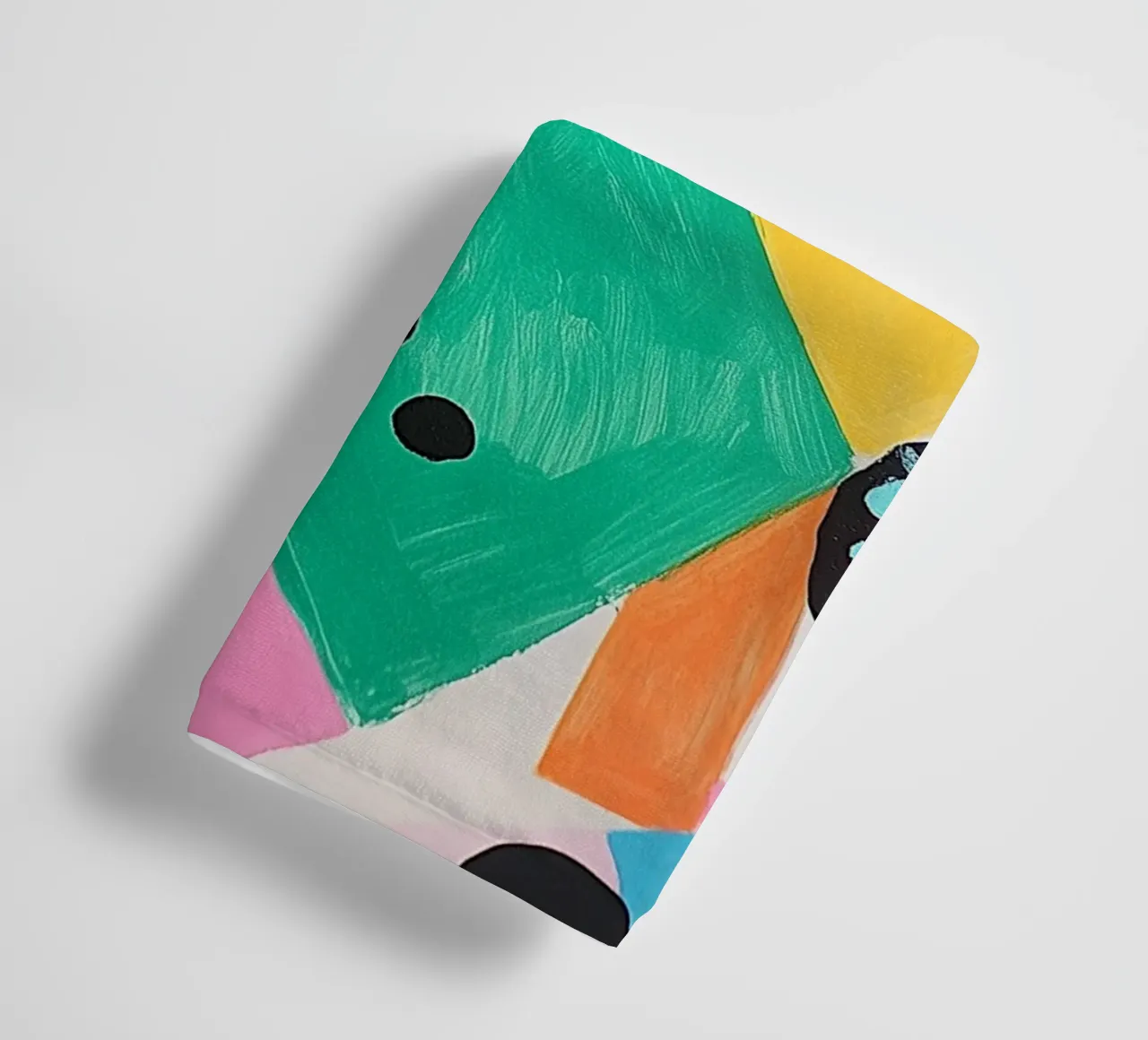 Colourful colour fields with dots towel by Carinaprint