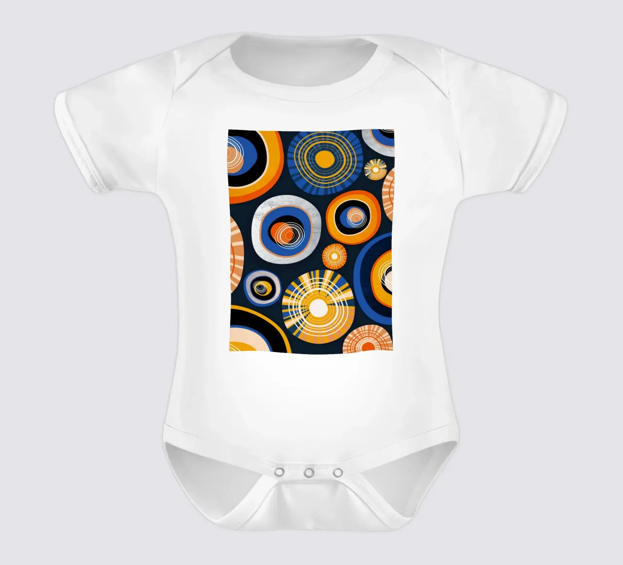 Circles in the Sky body neonato maniche corte da susanapaz