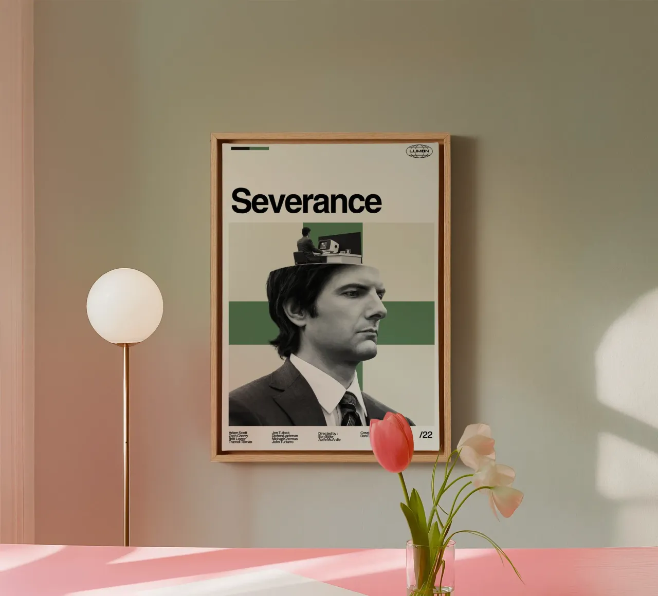 Severance 2 Leinwand mit Schattenfugenrahmen von Attaboy Dsgn