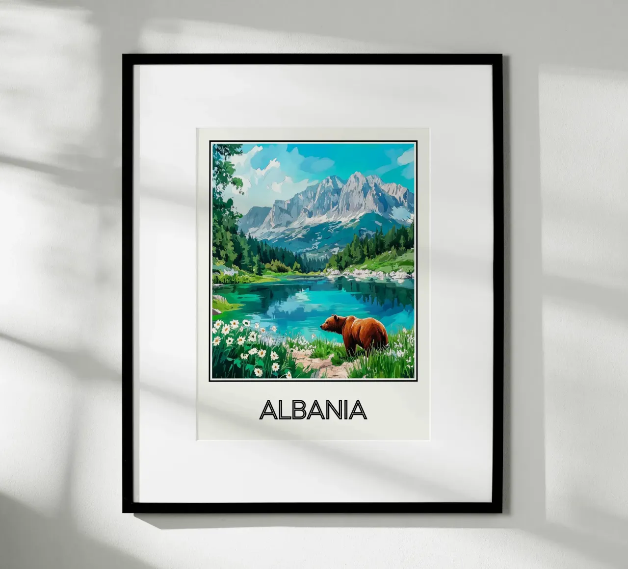 Albania poster con telaio in plastica da Frame the World