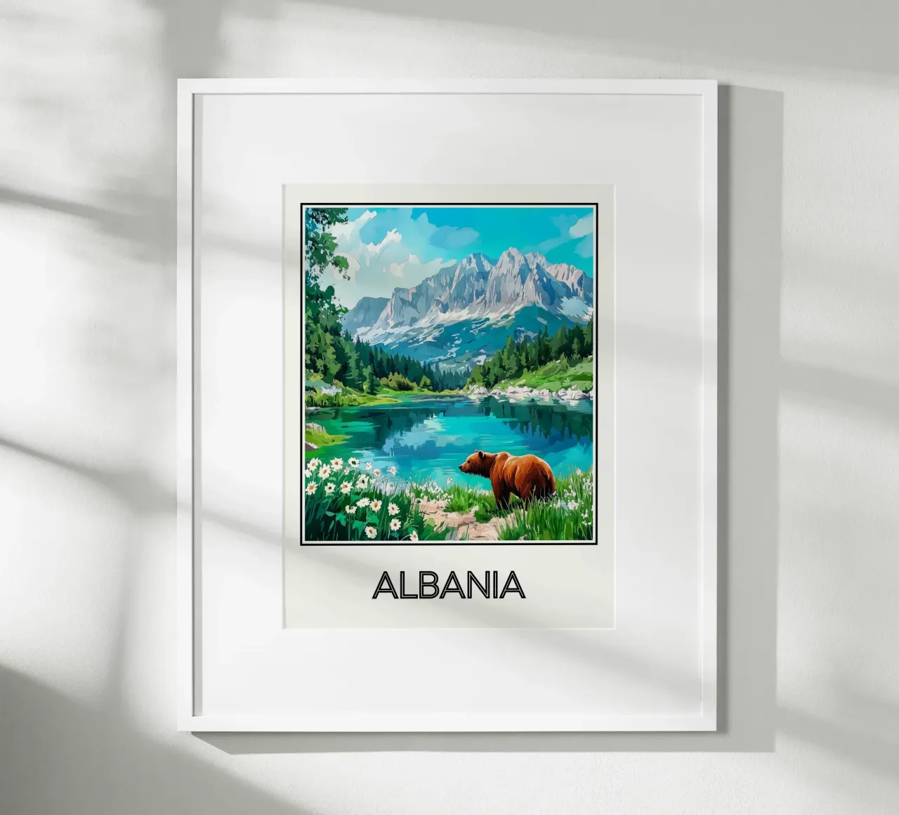 Albania poster con telaio in plastica da Frame the World