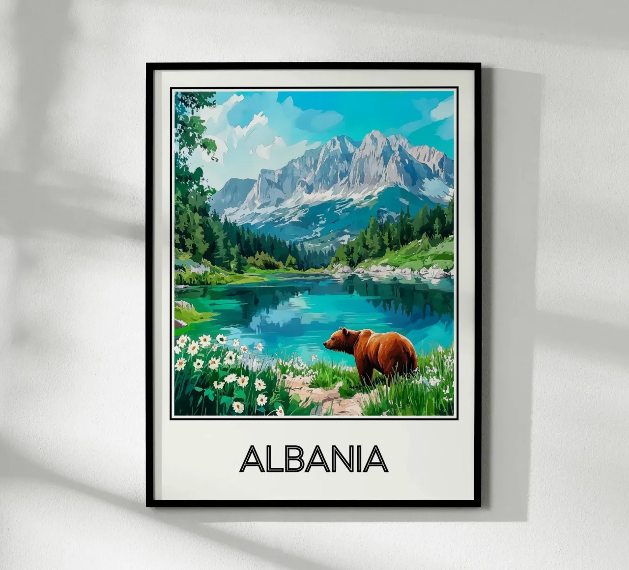 Albania poster con telaio in plastica da Frame the World