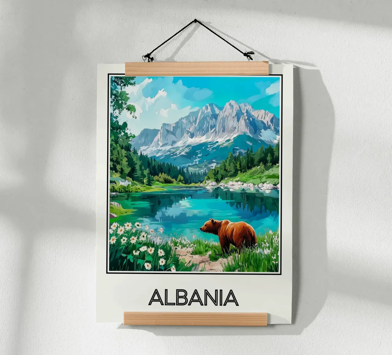 Albania poster con telaio in plastica da Frame the World
