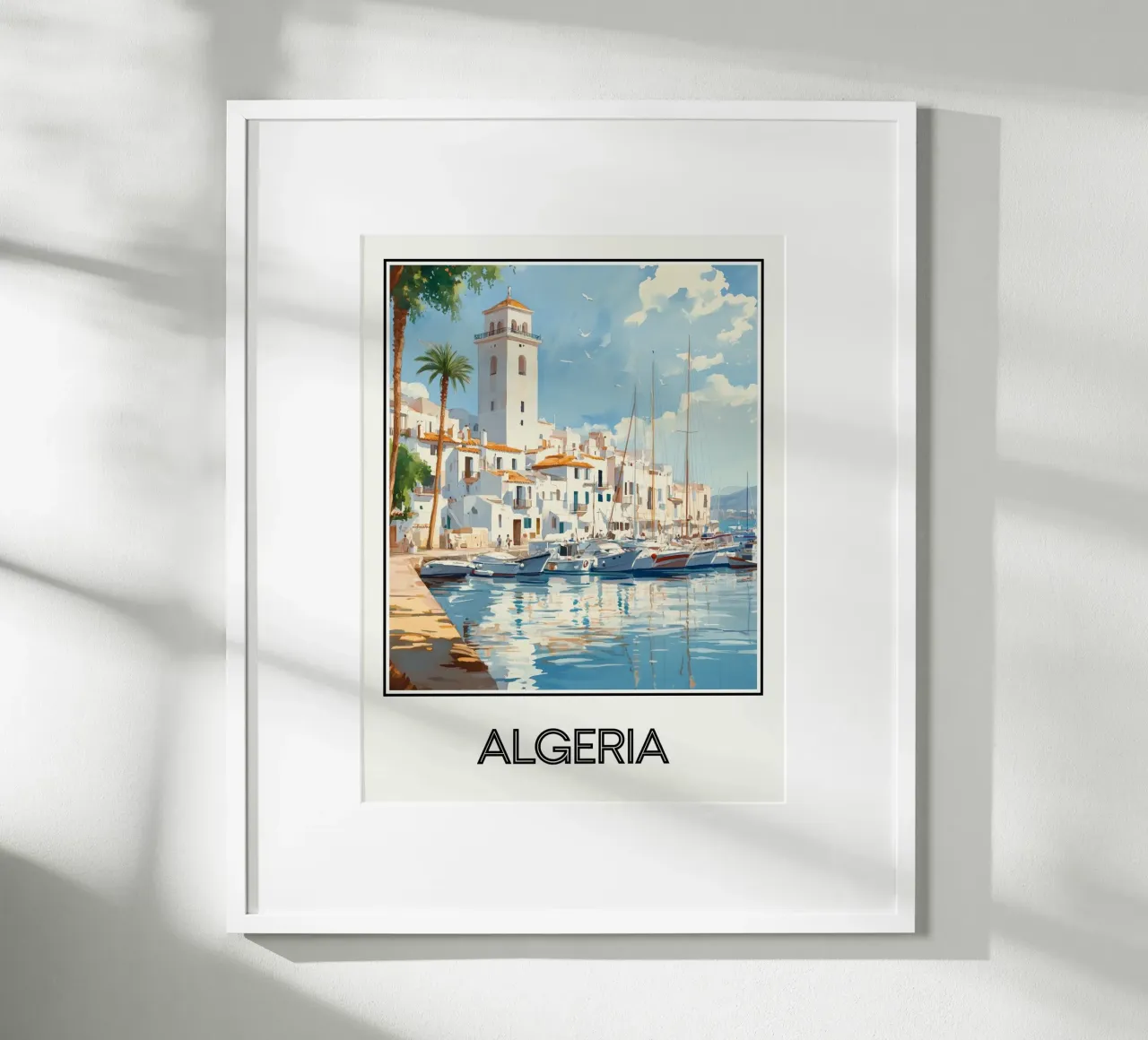 Algeria poster con telaio in legno da Frame the World