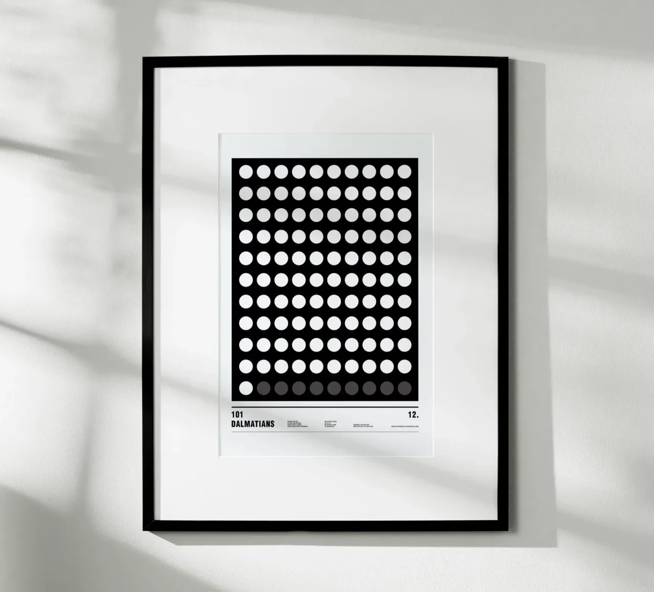 101 Dalmatians poster con telaio in plastica da Nick Barclay