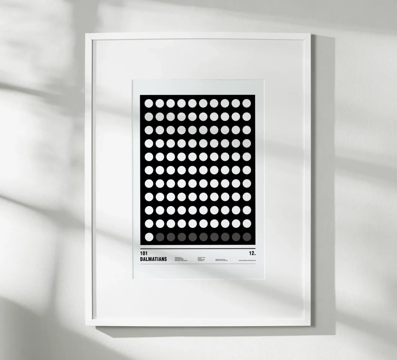 101 Dalmatians poster con telaio in plastica da Nick Barclay