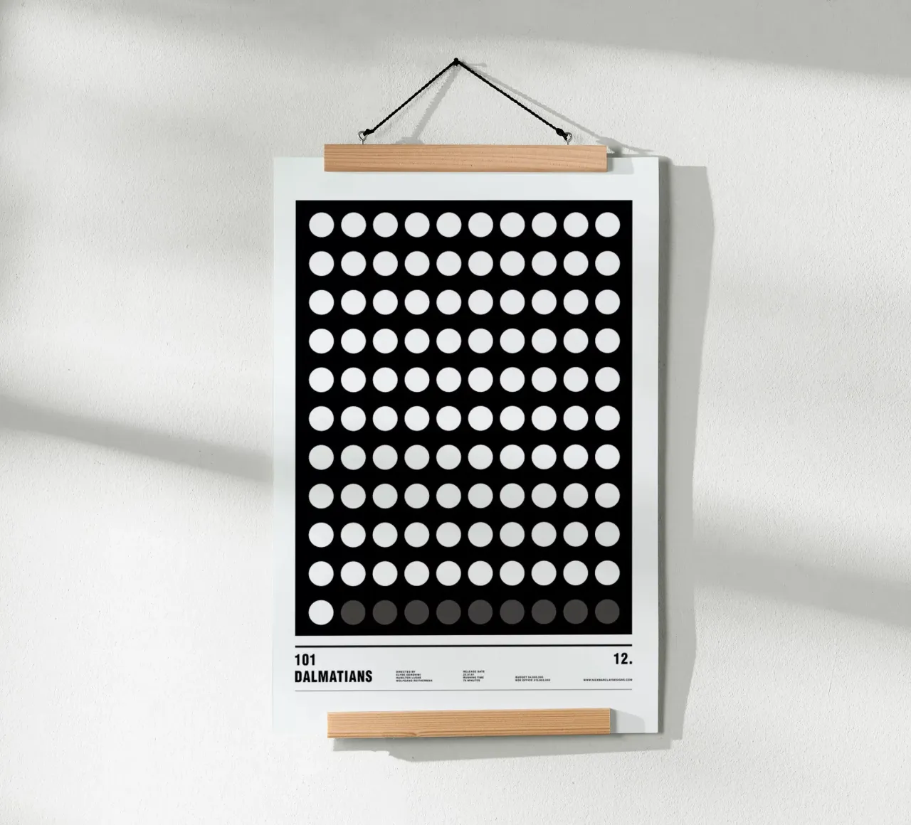 101 Dalmatians poster con telaio in plastica da Nick Barclay