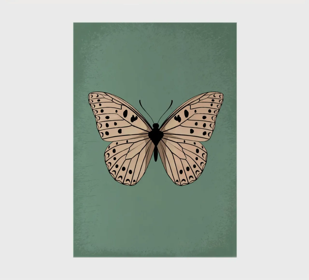 Butterfly On A Green Background notebook by logic