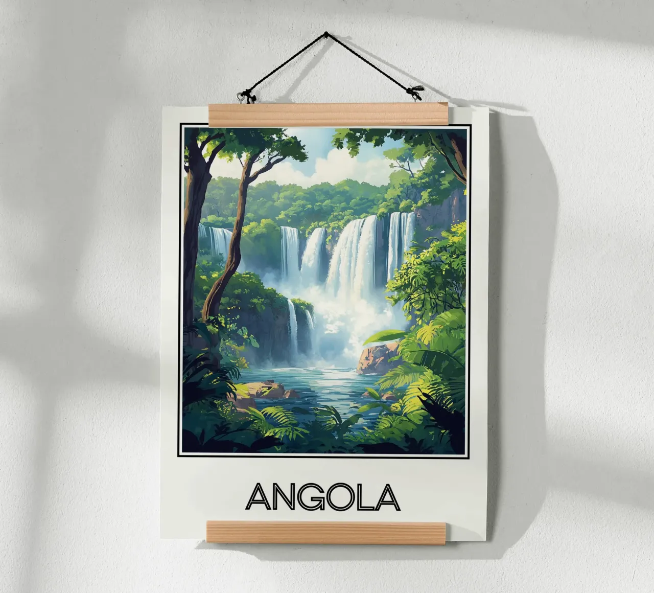 Angola poster con telaio in plastica da Frame the World