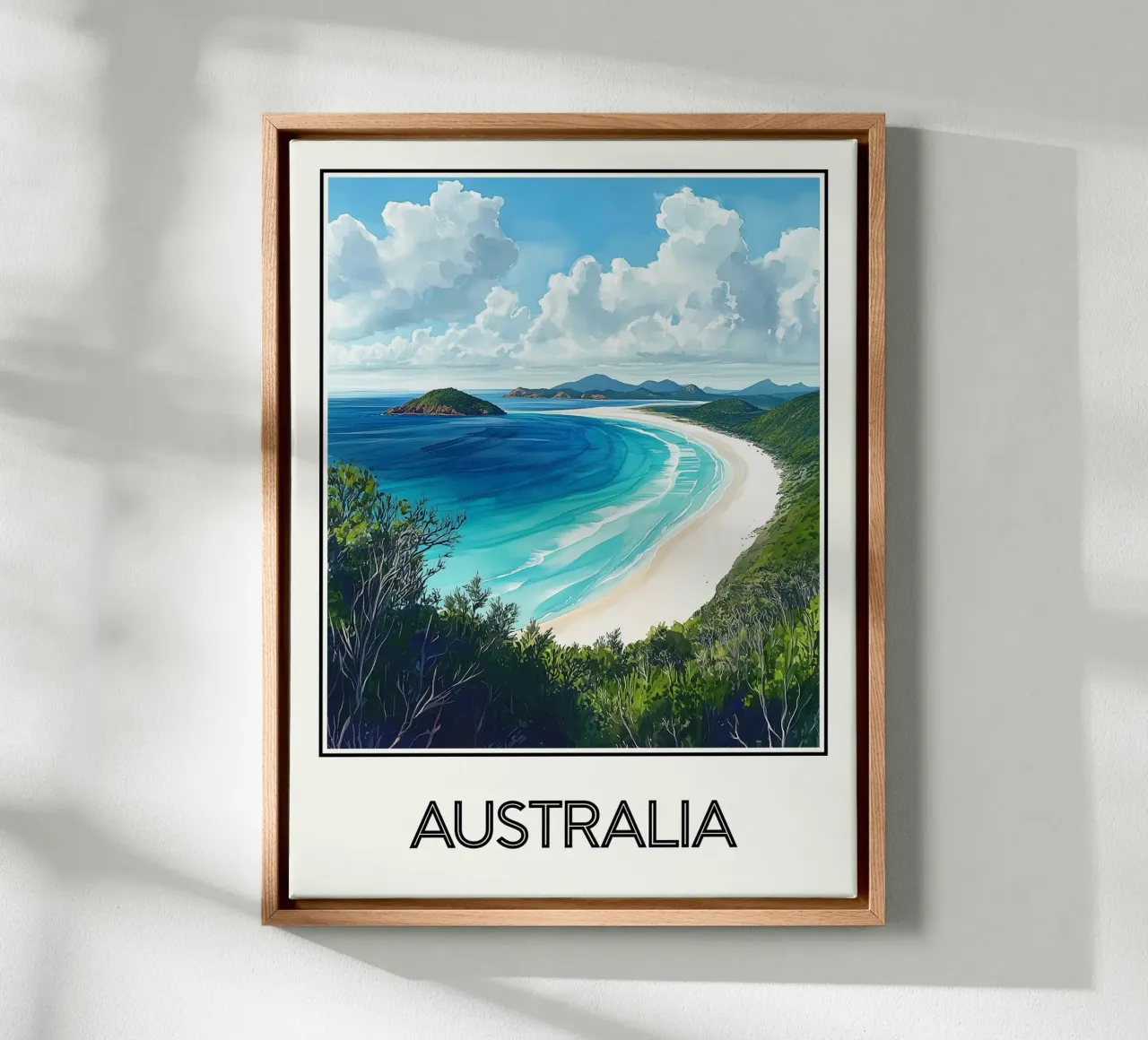 Australiano tela con Cornice a cassetta da Frame the World