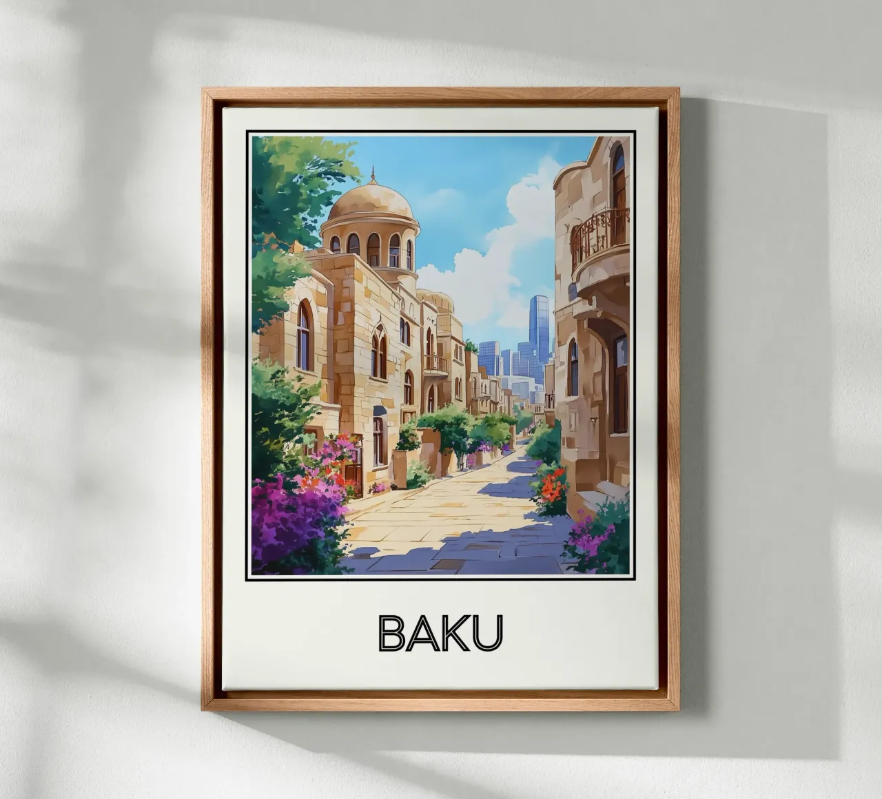 Bakou tela con Cornice a cassetta da Frame the World