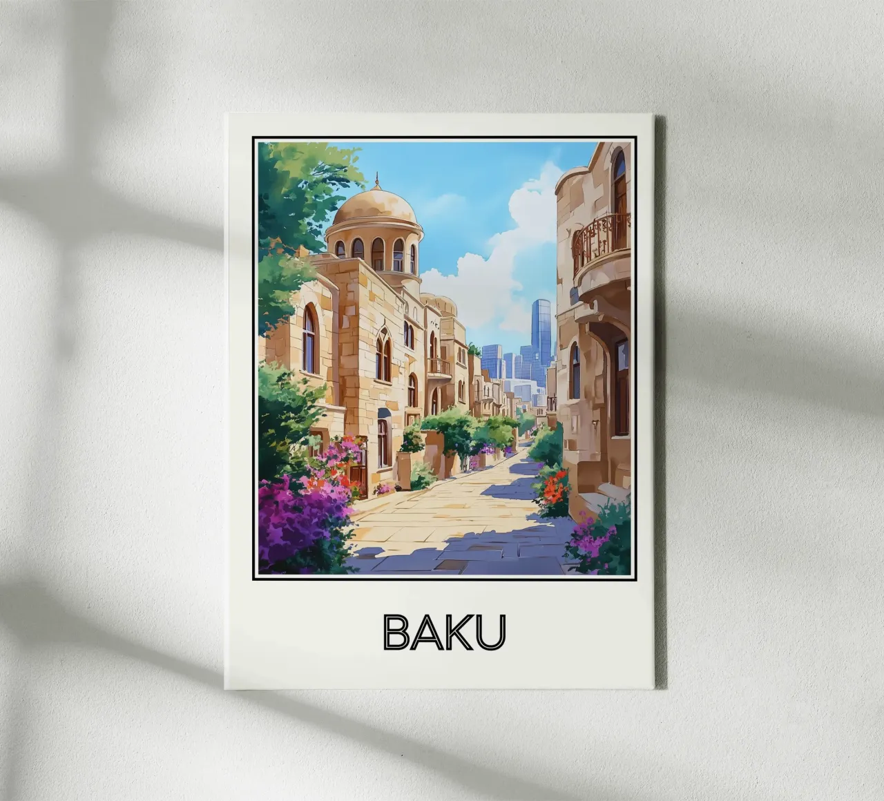Bakou tela con Cornice a cassetta da Frame the World