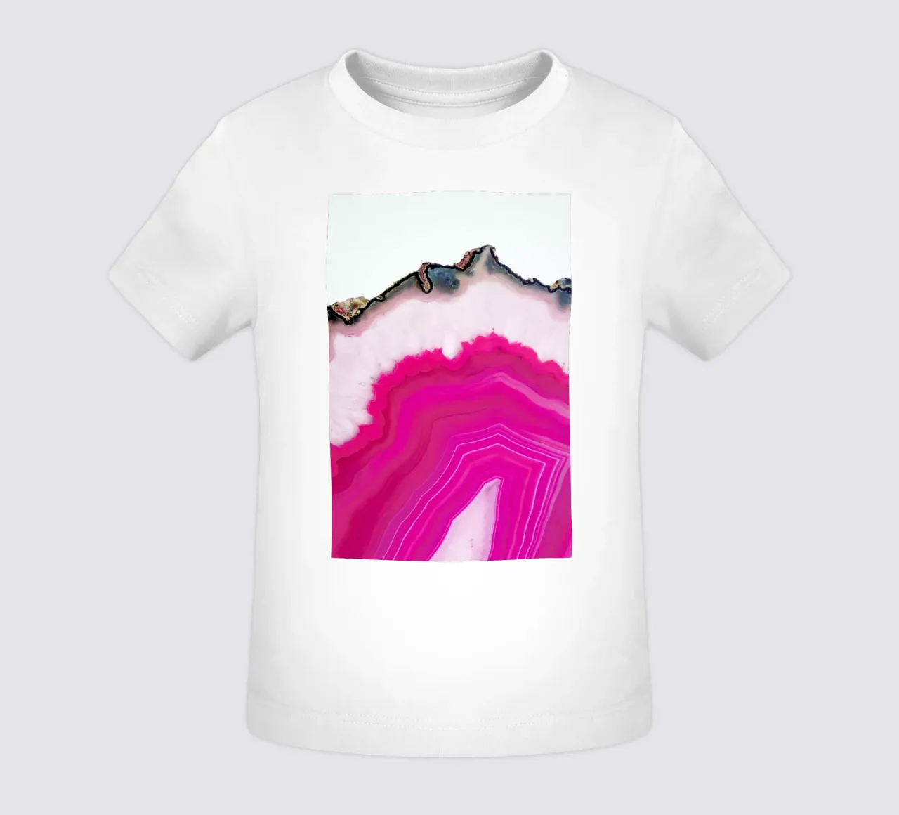 Pink Agate Slice maglietta neonato da cafelab