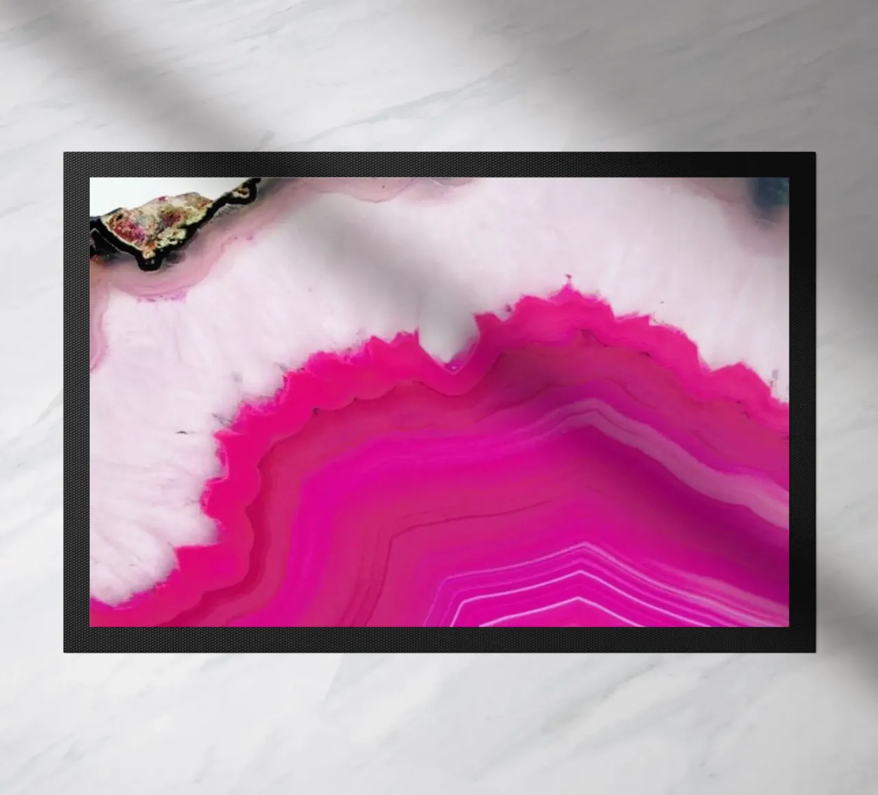 Pink Agate Slice doormat by cafelab