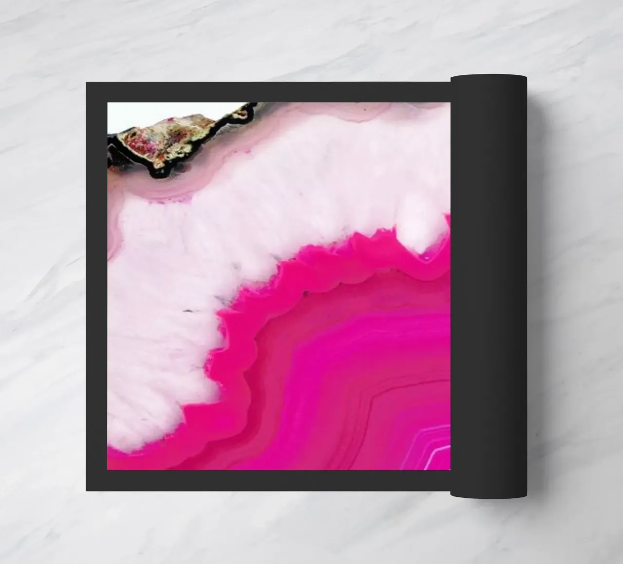 Pink Agate Slice doormat by cafelab