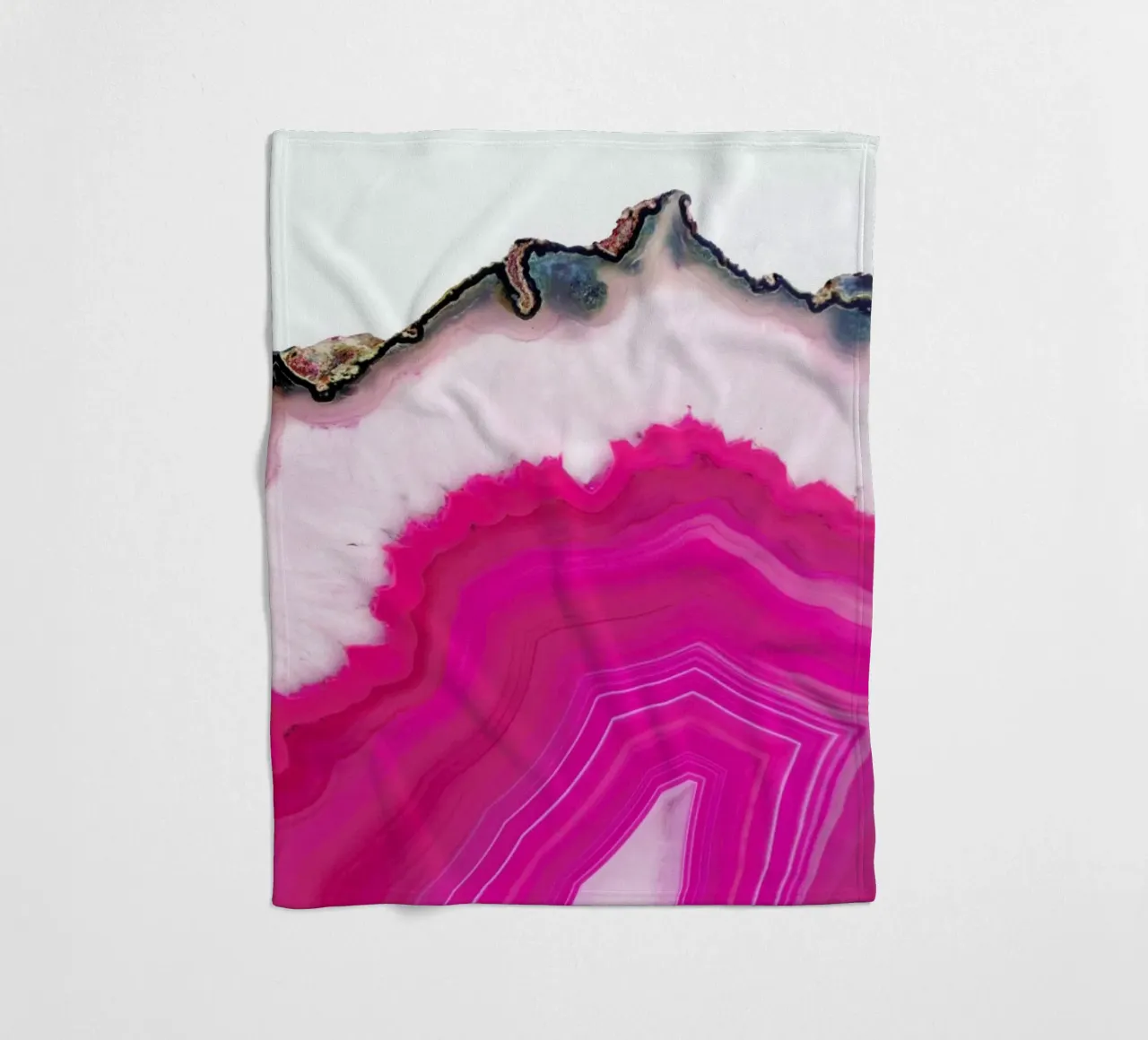 Pink Agate Slice coperta in pile da cafelab