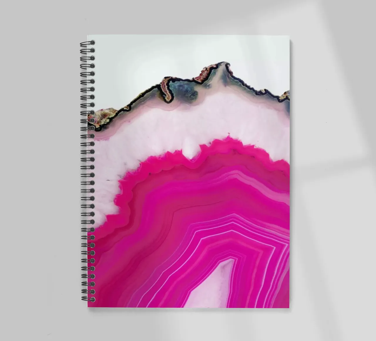 Pink Agate Slice spiral notebook by cafelab