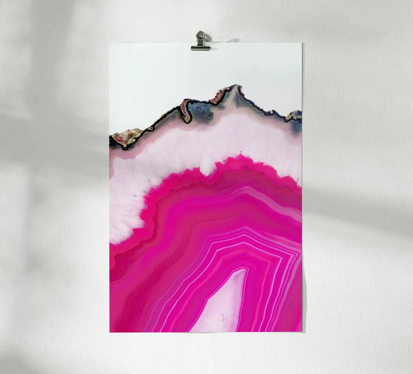 Pink Agate Slice poster by cafelab
