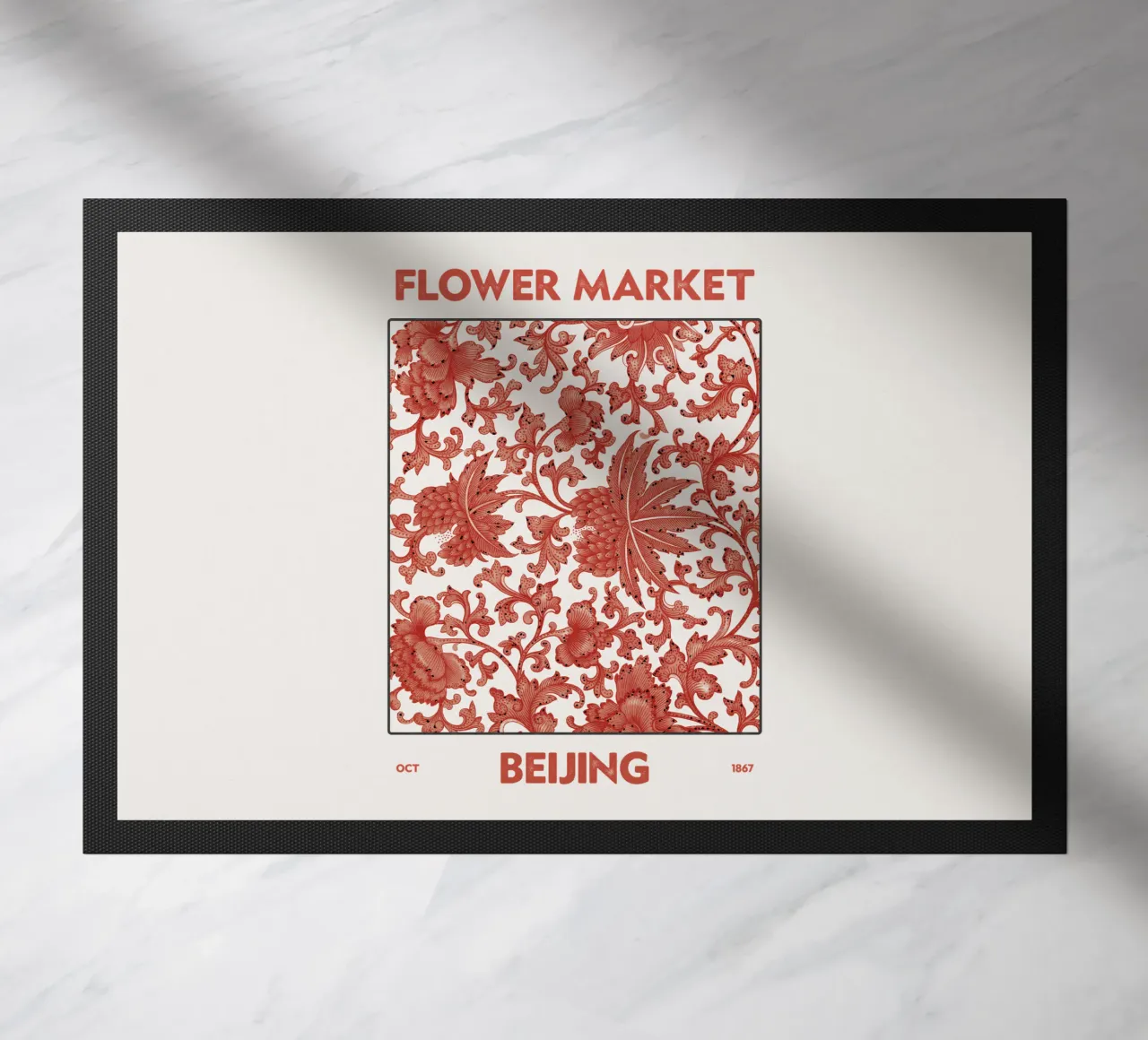 Mercato dei fiori di Pechino zerbino da Vintagrafica