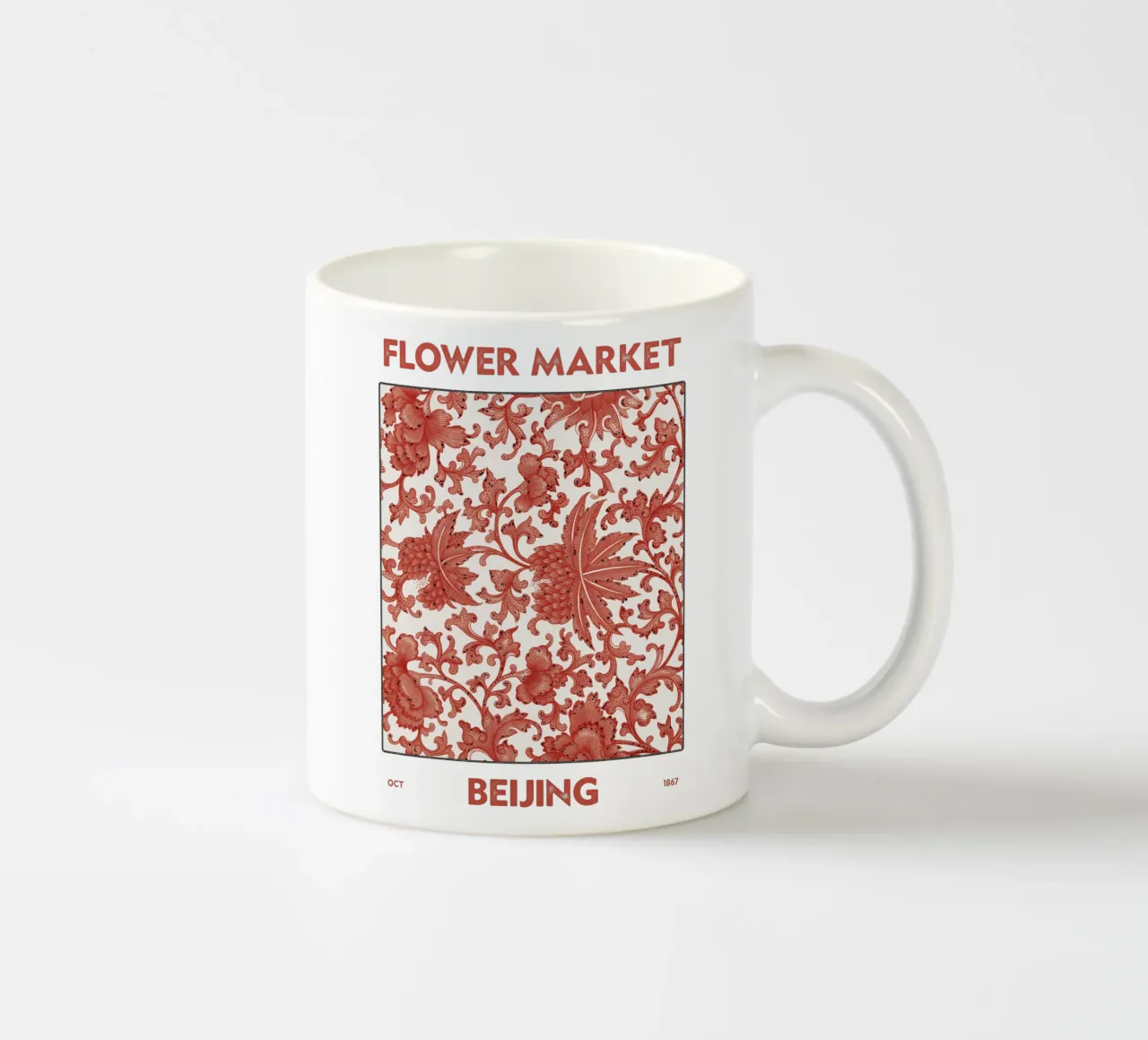 Mercato dei fiori di Pechino tazza in ceramica da Vintagrafica