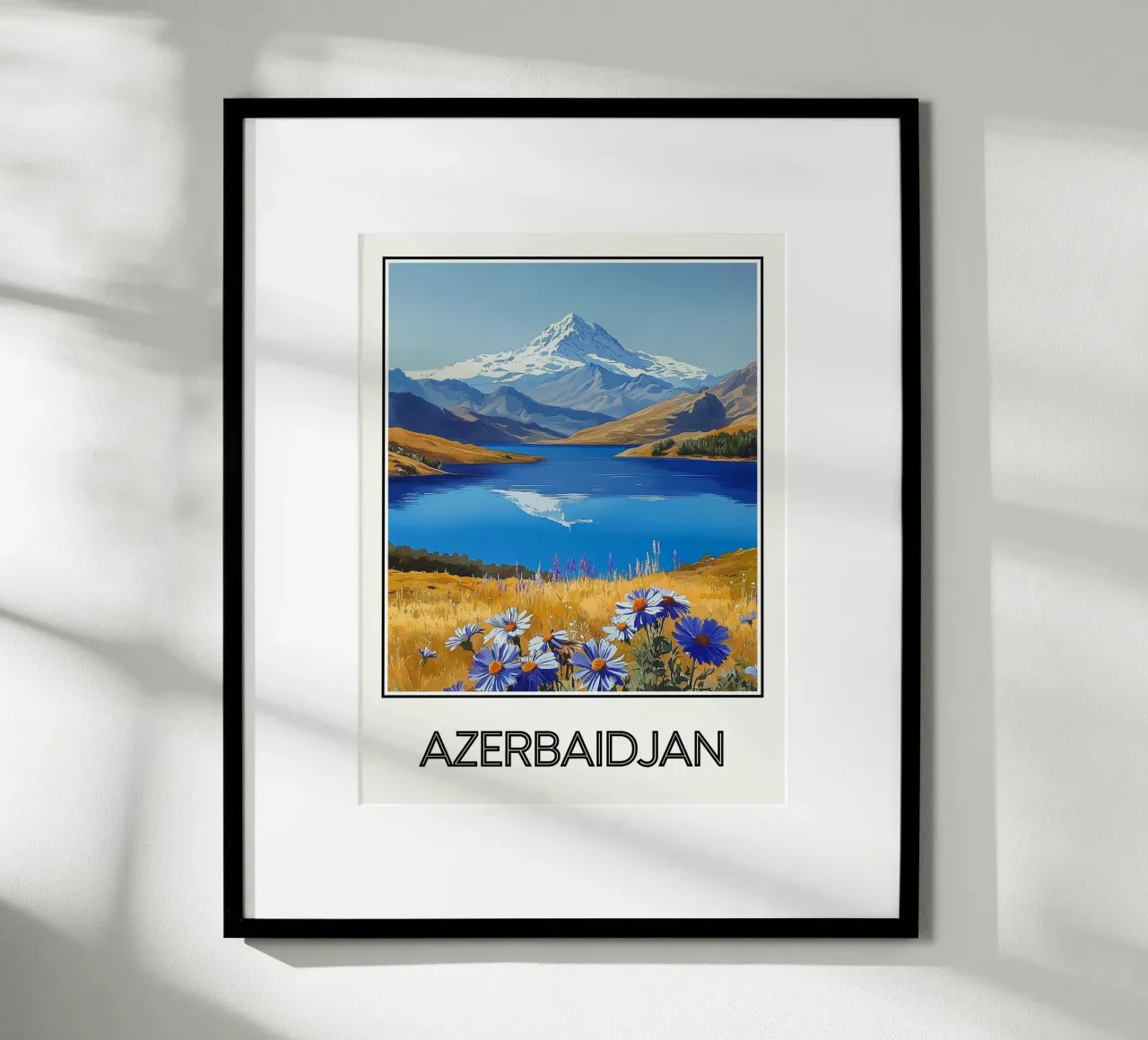Azerbaigian poster con telaio in alluminio da Frame the World