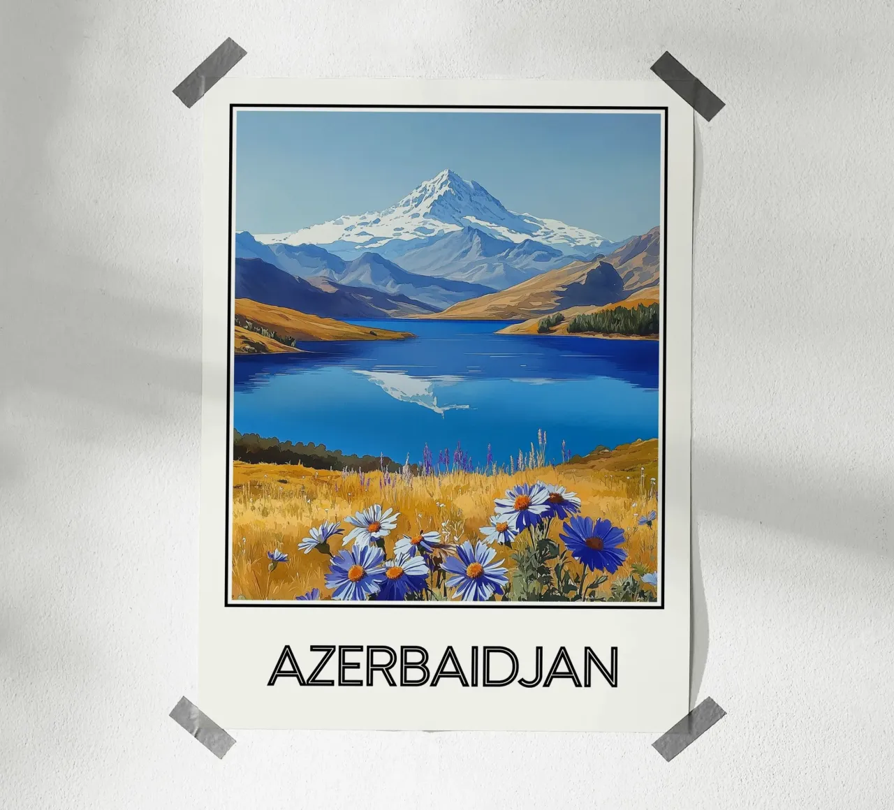 Azerbaigian poster con telaio in alluminio da Frame the World