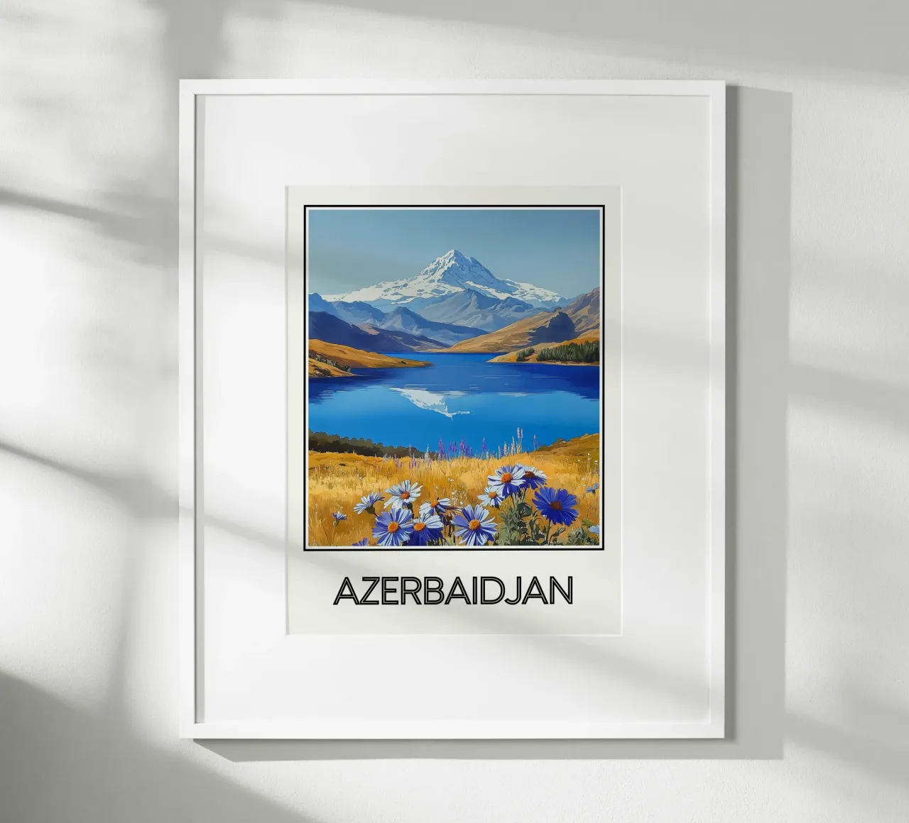 Azerbaigian poster con telaio in alluminio da Frame the World